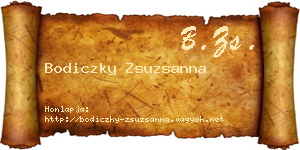 Bodiczky Zsuzsanna névjegykártya